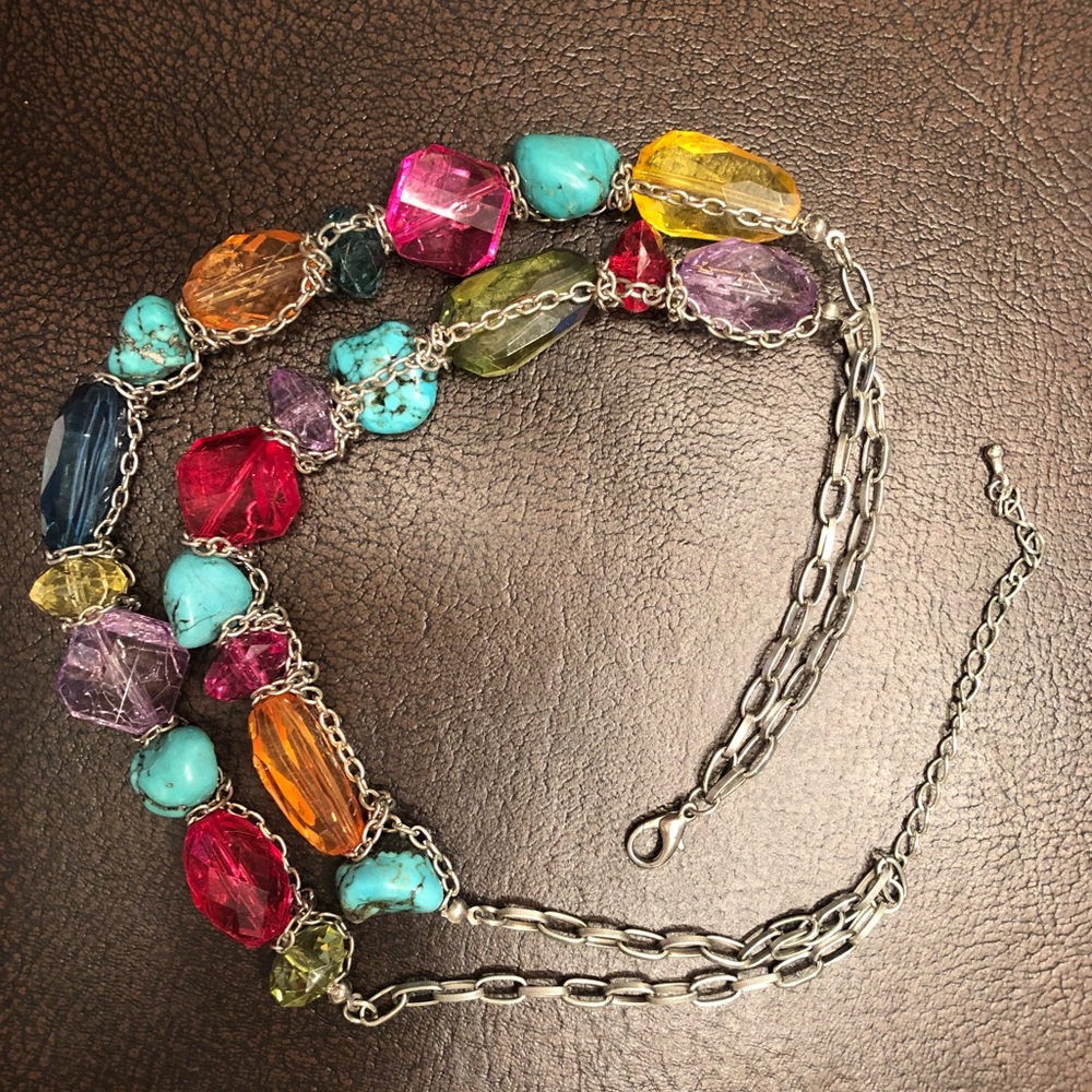 Multi- Colored Stone Necklace